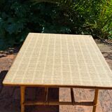1960 signed rattan coffee table