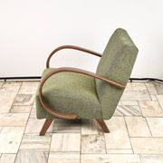 H 410 type C Armchair designed by Jindrich Halabala, 1940s, Czechoslovakia