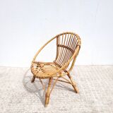 Rattan basket armchair for children