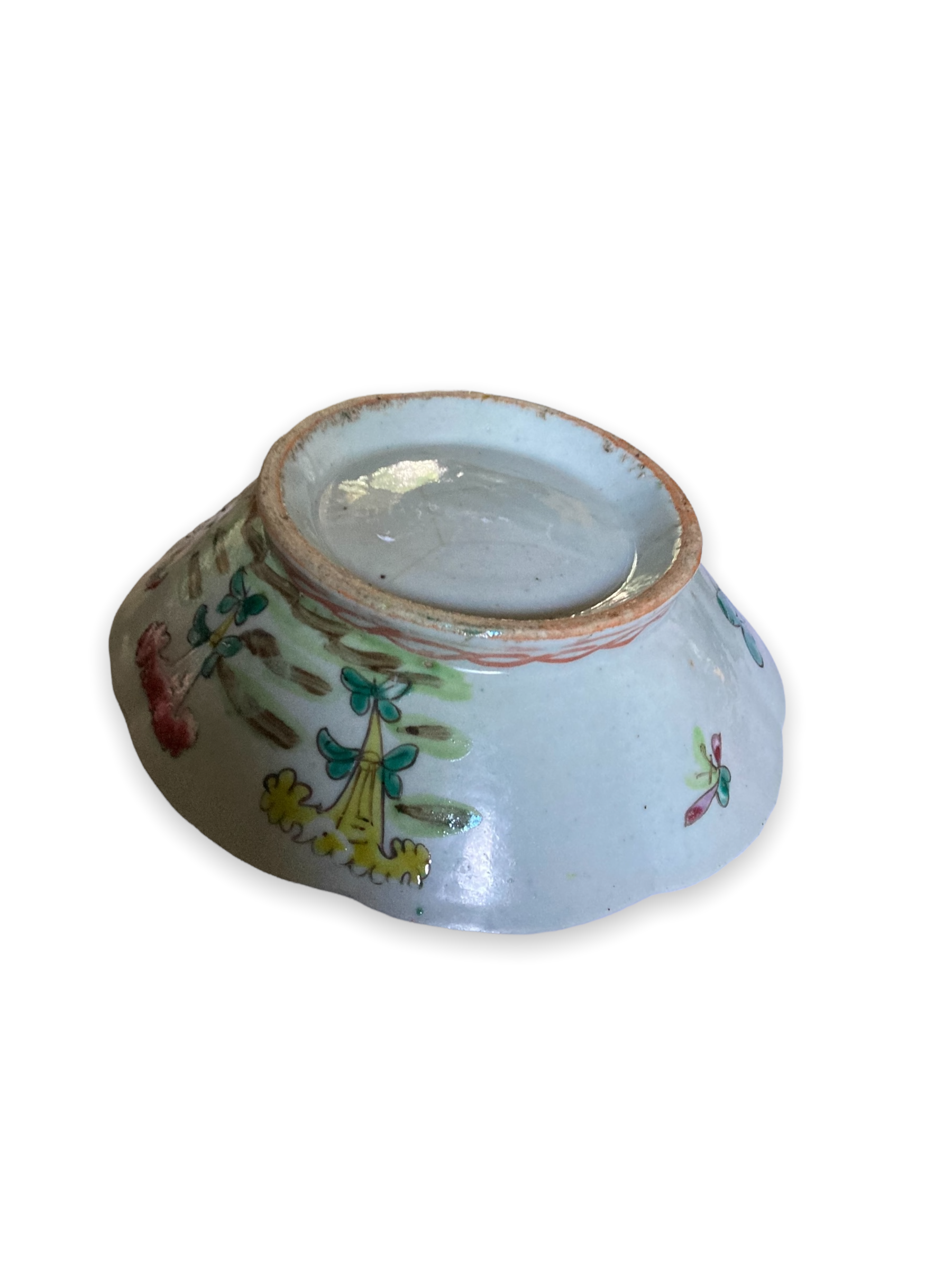 Cup chinese porcelain polylobed celadon background china xixth