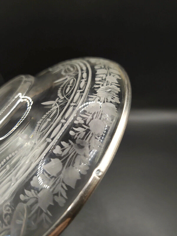 Solid glass and silver plate