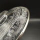 Solid glass and silver plate
