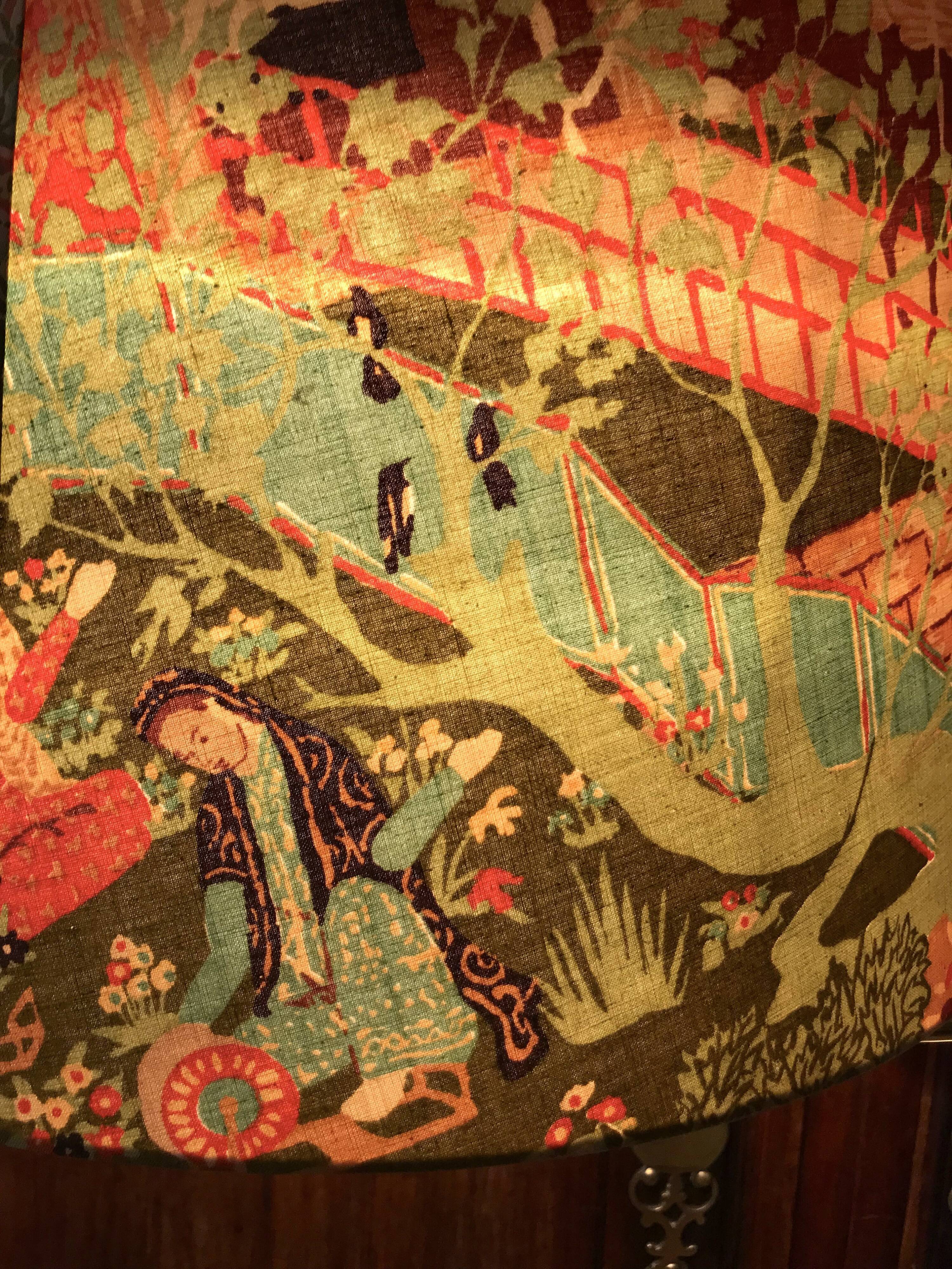 Vintage lampshade persian tales and garden paradise