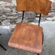 4 vintage school chairs in metal and wood, Mid-century design