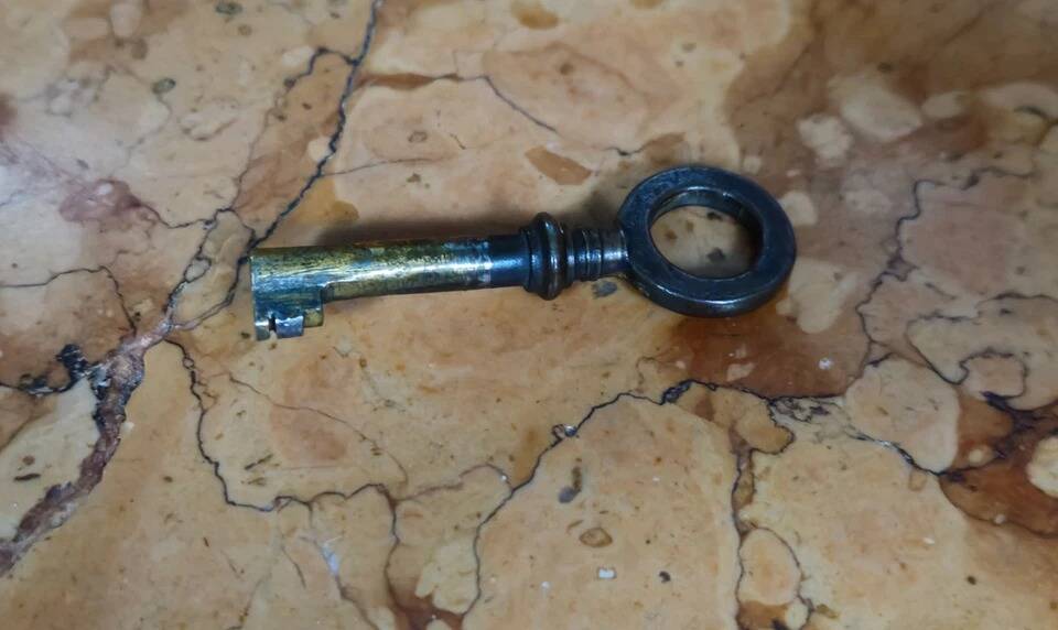 Coat rack - antique oak coat stand - mirror - marble