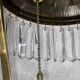 Large Jugendstil desk lamp with crystals