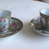 6 tasses porcelaine de Chine 19e