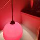 Vintage hanging lamp in red opaline of the 50/60