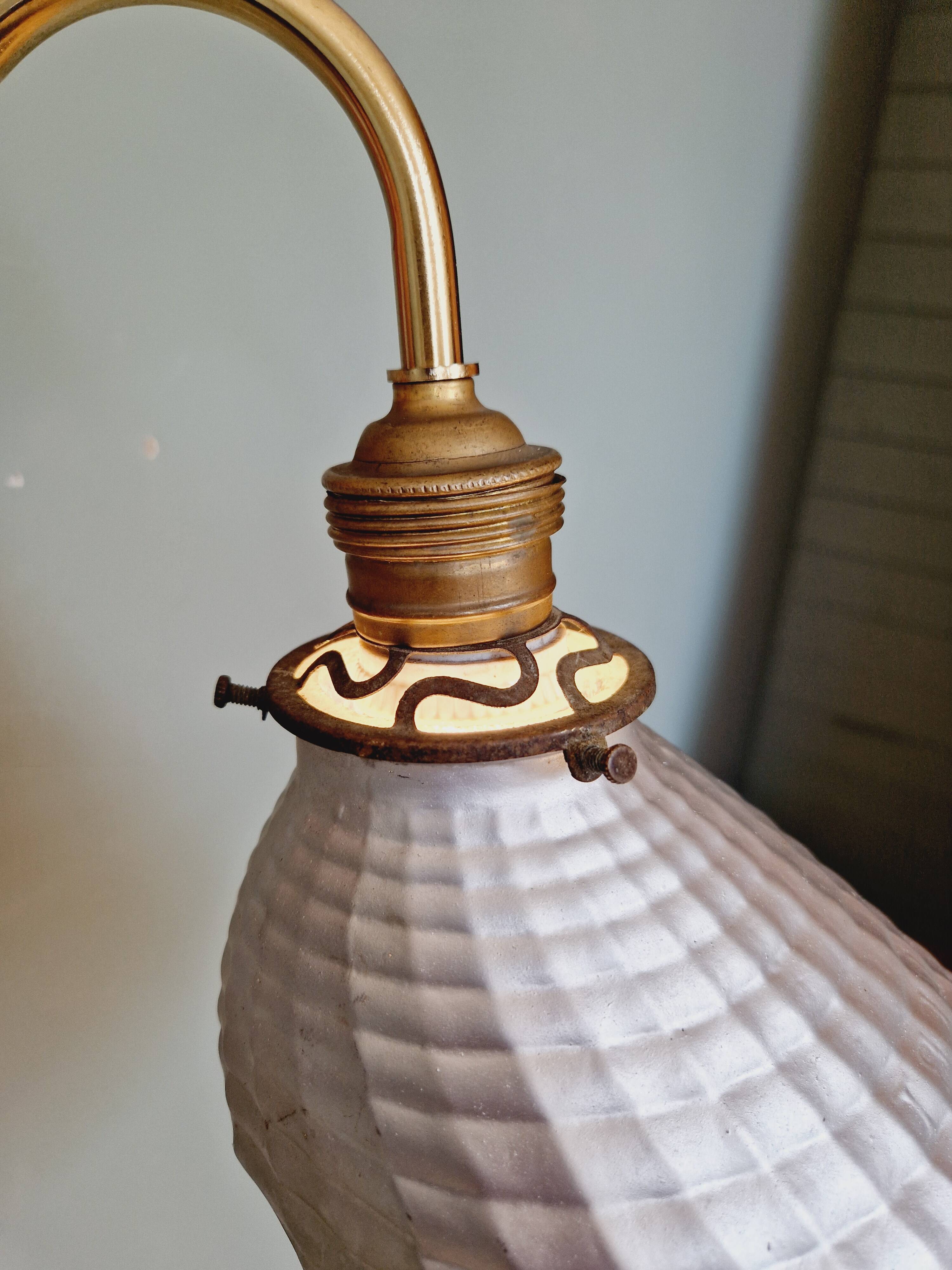 Pair of mercurized glass wall sconces, Maison Malabert, 1930s