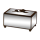 Jewelry box in mirror and metal