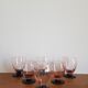 Set of 6 two-tone old art deco glasses