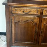 Rustic two-body buffet in oak from the 1960s.