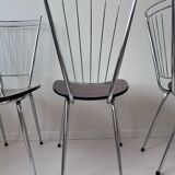 Set of 3 chairs in Formica and Chrome 70s