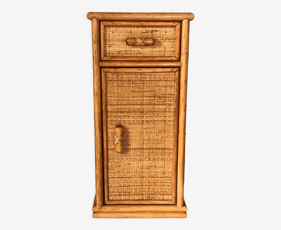 Meuble rotin bambou vintage Annees 80