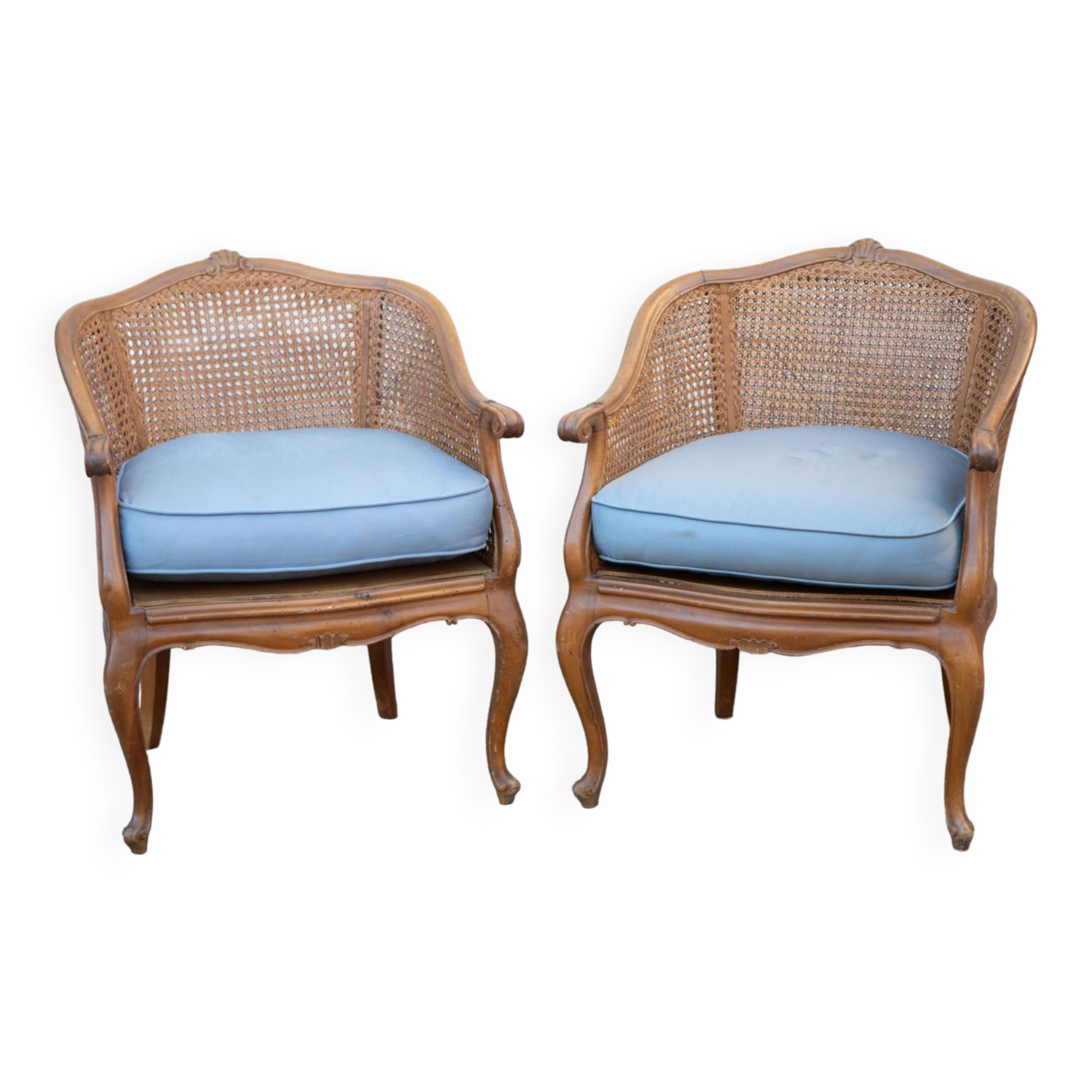 Pair of cannés convertible armchairs