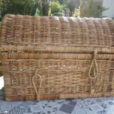 Vintage rattan trunk