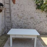 Table basse avec tiroir blanche