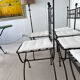 Set of 6 wrought iron chairs