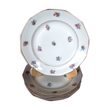 6 flat porcelain plates