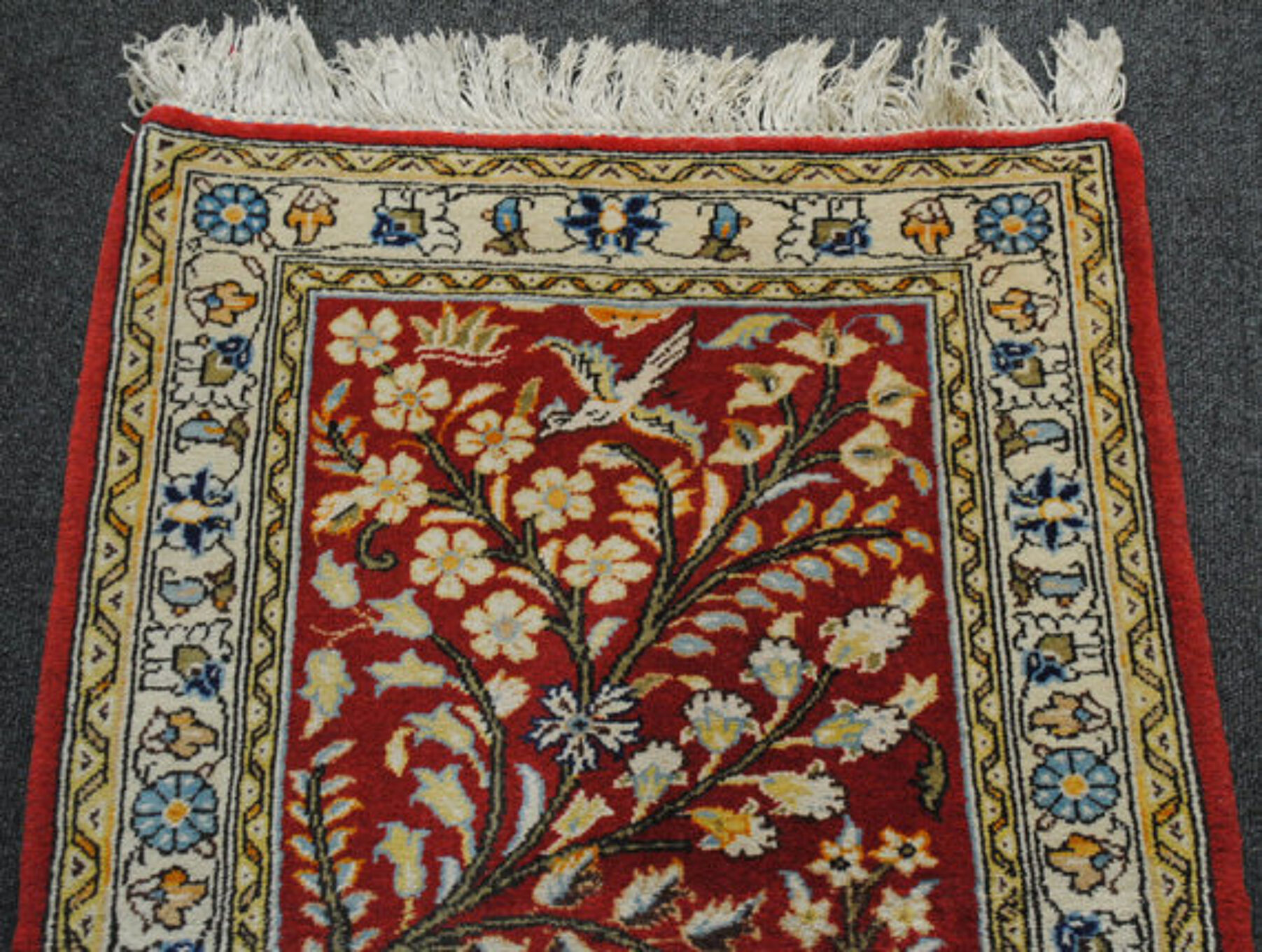 Petit tapis  persan authentique motif arbre de  vie  58x78 