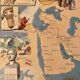 Old illustrated map of the Orient from 1948 - JP Pinchon
