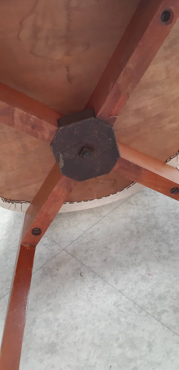 Vintage 1950s 60s dining room chair with tapered legs