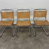 3 B33 Marcel Breuer chairs, 1980, leather