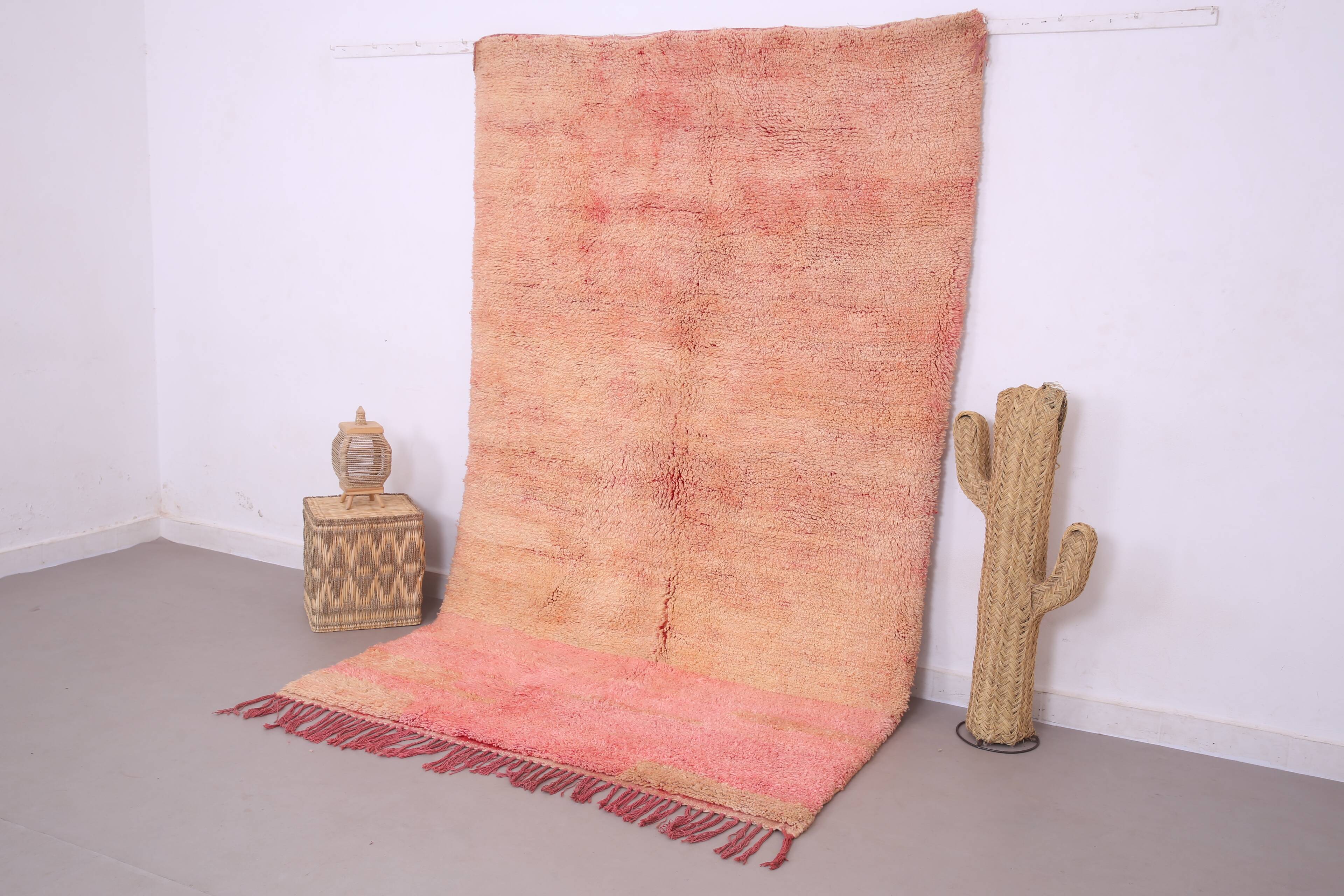 Peach Vintage Moroccan Rug 169 x 285 cm - Berber Wool Rug - Handmade Rug