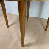 Vintage round table in walnut 1960