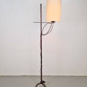 Lampe de sol brutaliste en fer forgé, années 1950