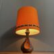 Ceramic orange / brown table lamp 1960s
