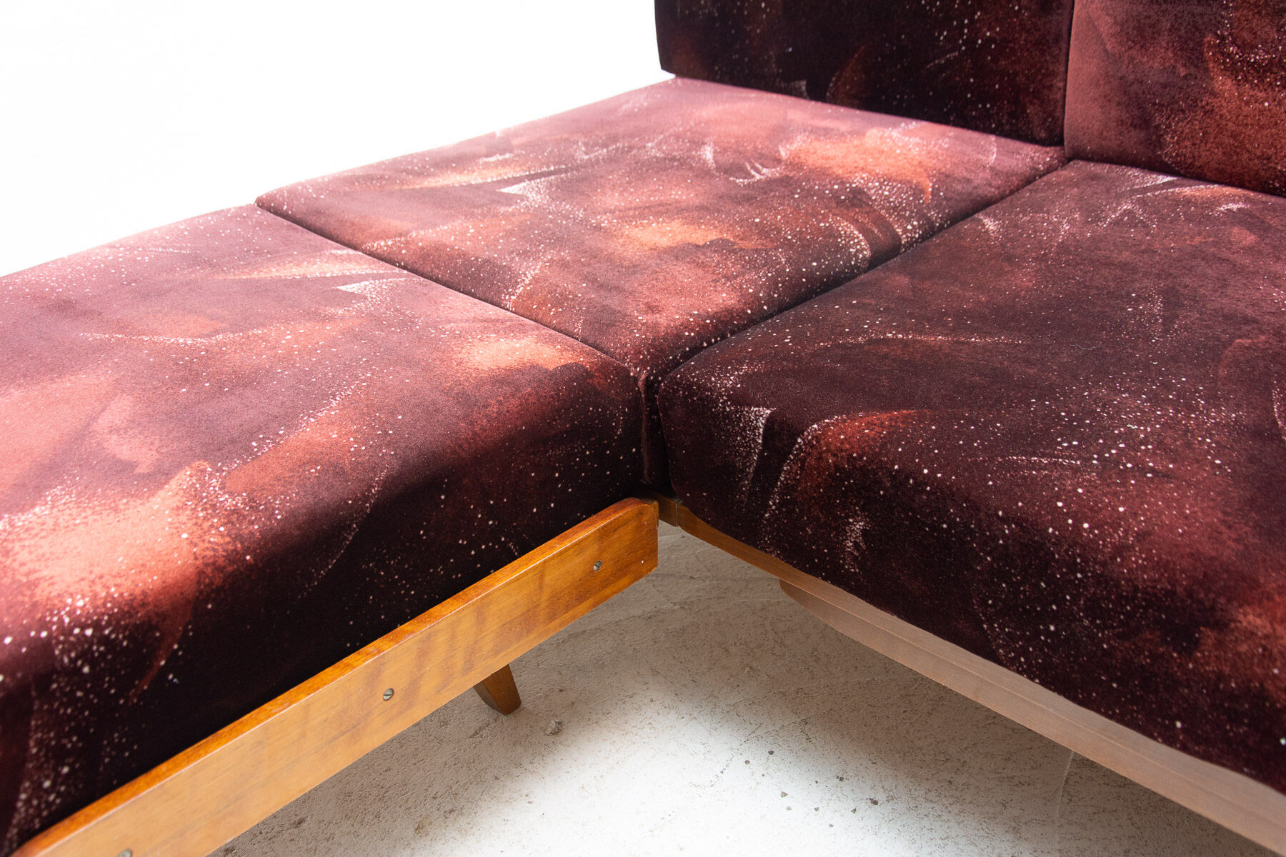Midcentury Corner Folding Sofa by František Jirák for Tatra Nábytok, 1960s, CZ