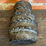 Vintage 1970s Black Ceramic Vase from VALLAURIS #D695