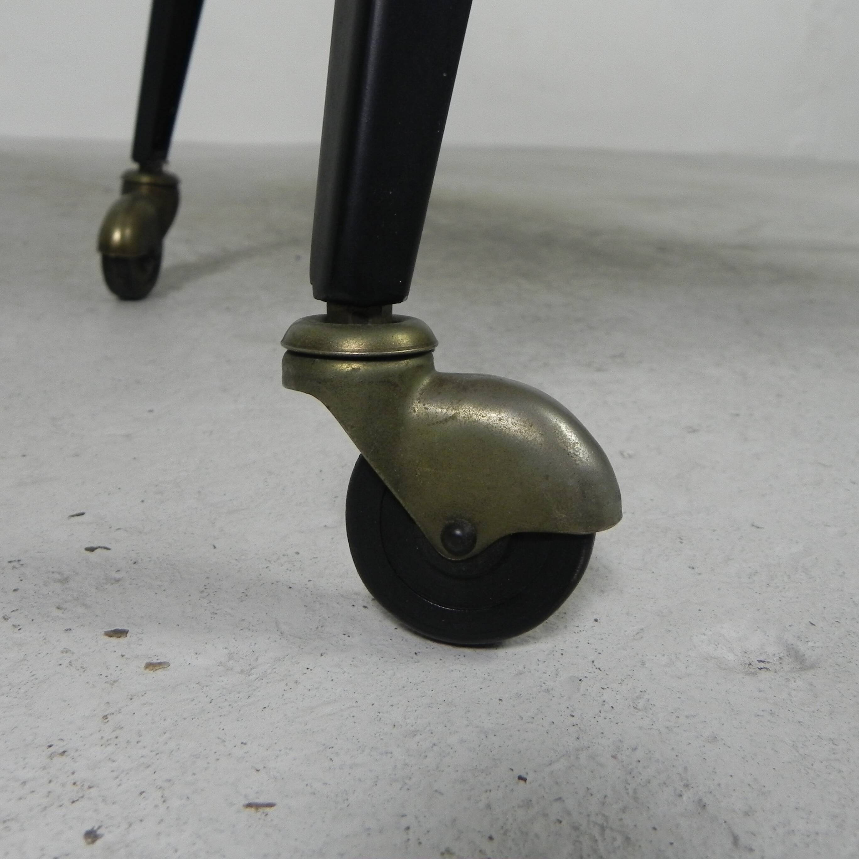 Vintage drinks cabinet, bar on castors, 1960s