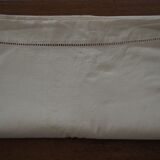 Old sheet in mixed fabric in ecru/beige color