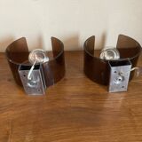 Plexiglass wall lights 1970