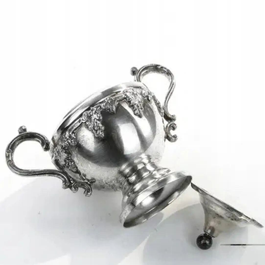 Art Nouveau sugar bowl, silver-plated brass, Germany, early 20th century
