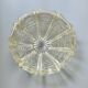 Art Deco geometric pattern molded glass vase from the 1940s