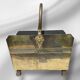 Vintage French fireplace basket for wood