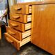 Buffet scandinave vintage en bois, bahut vitrine tchèque, meuble bar années 60