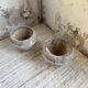 Trio of stone and cement planters, early 1900s
