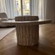 Travertine coffee table