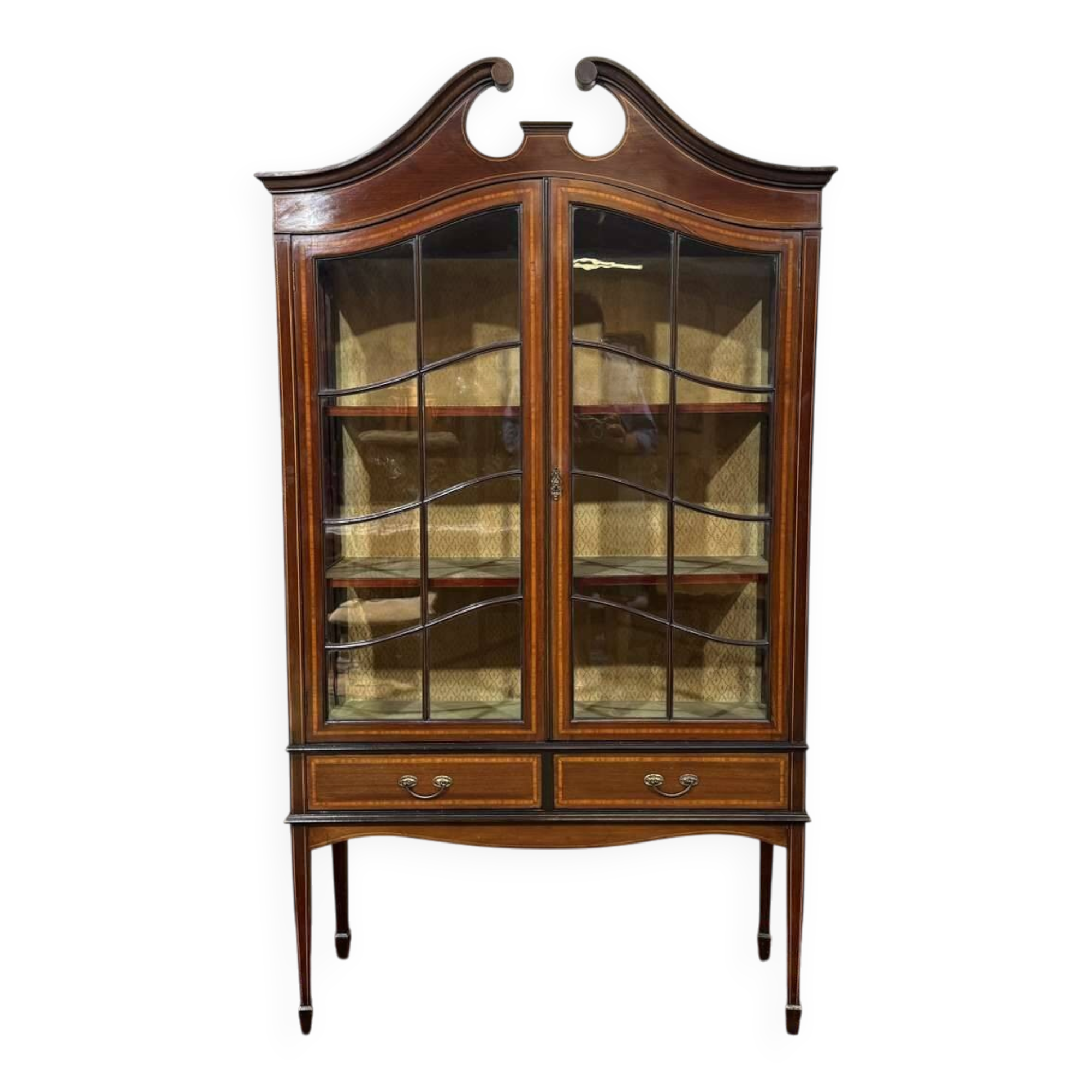 Vitrine anglaise en acajou fin XIXème
