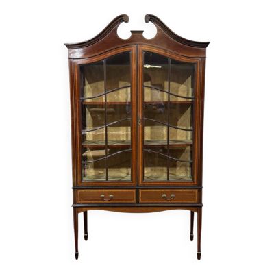 Vitrine anglaise en acajou fin XIXème