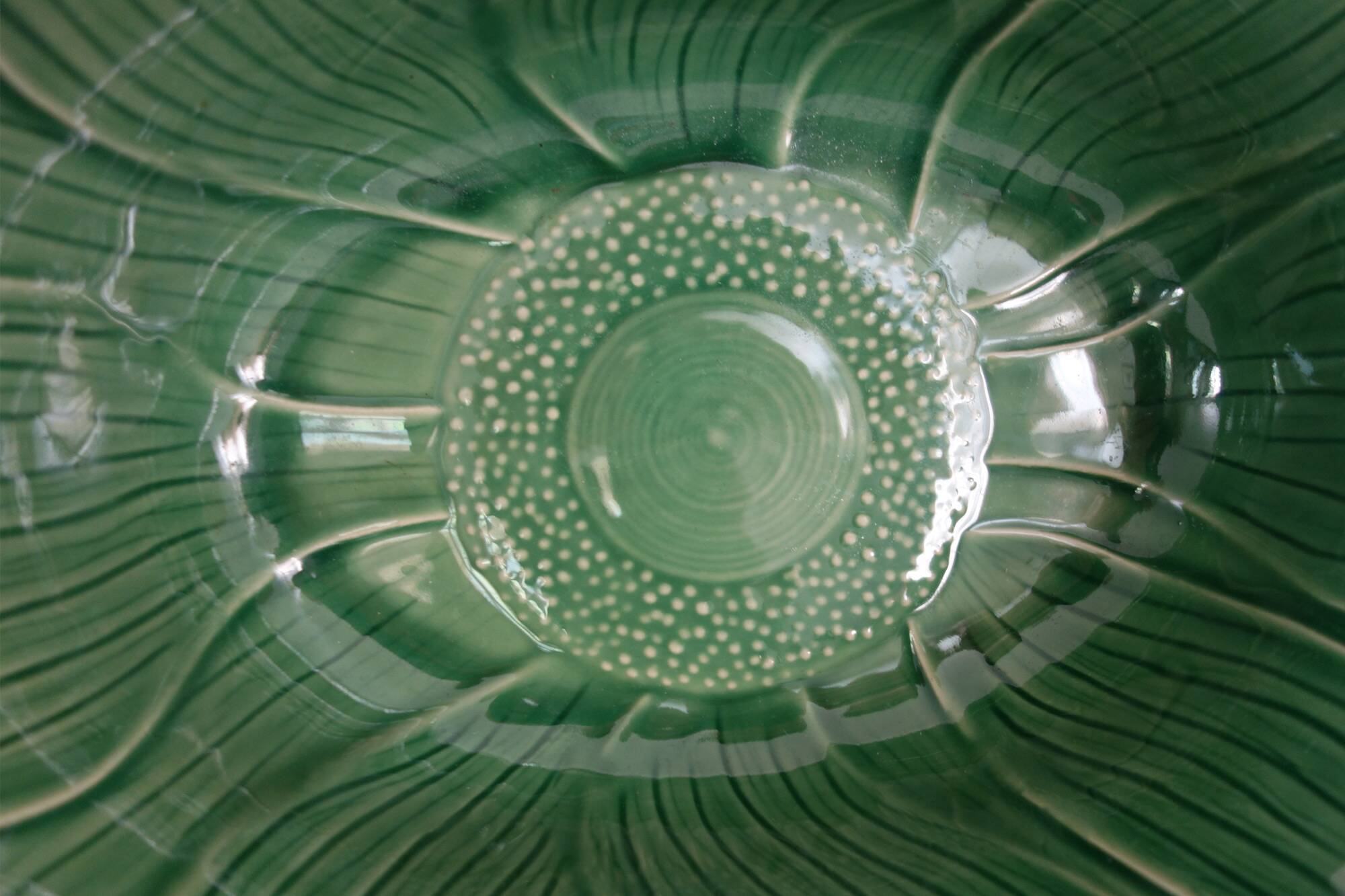 Ceramic hollow dish, sunflower model, vintage Appolia brand