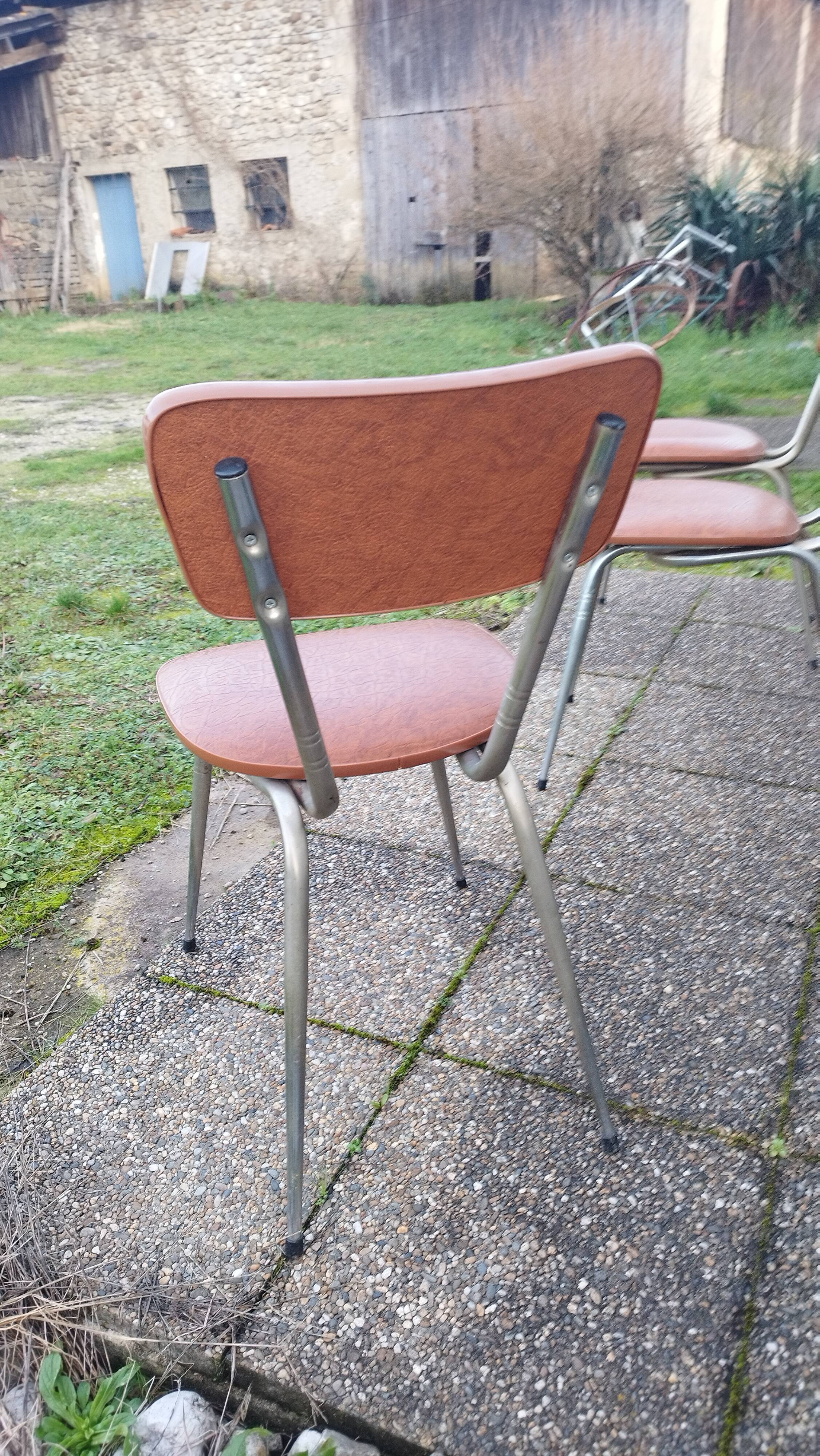 6 vintage skai chairs from the 1960s