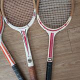 Series of 3 vintage tennis rackets