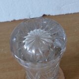 chiseled crystal vase