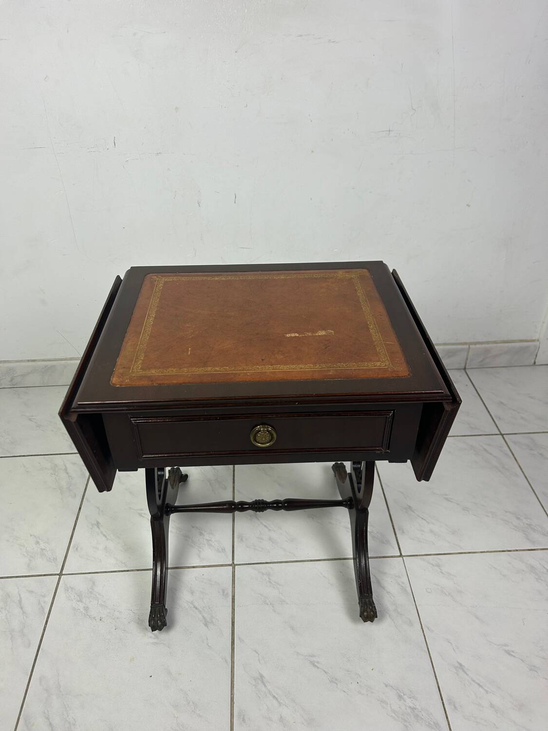 Antique side table English style foldable