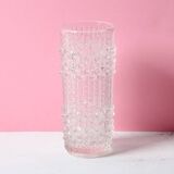 Vintage Pressed Glass Vase: CandleWax Design by František Pečený / 1972